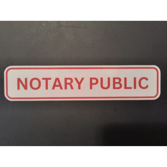 Other - Notary Public Sign Sticker Vinyl Decal Waterproof (2 Pack)